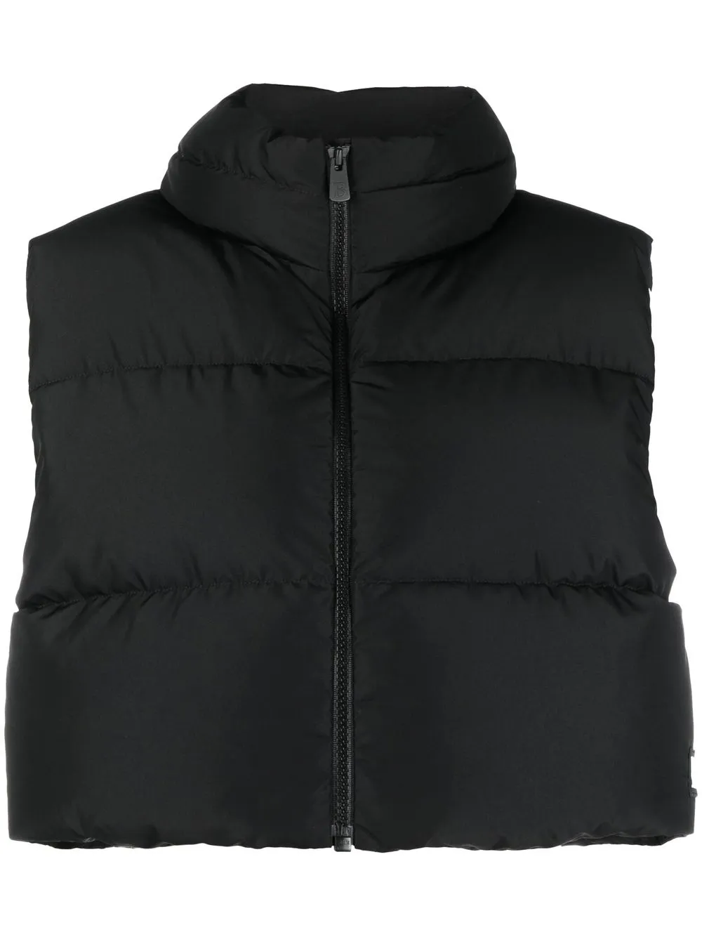 

Bacon logo-patch padded gilet - Black