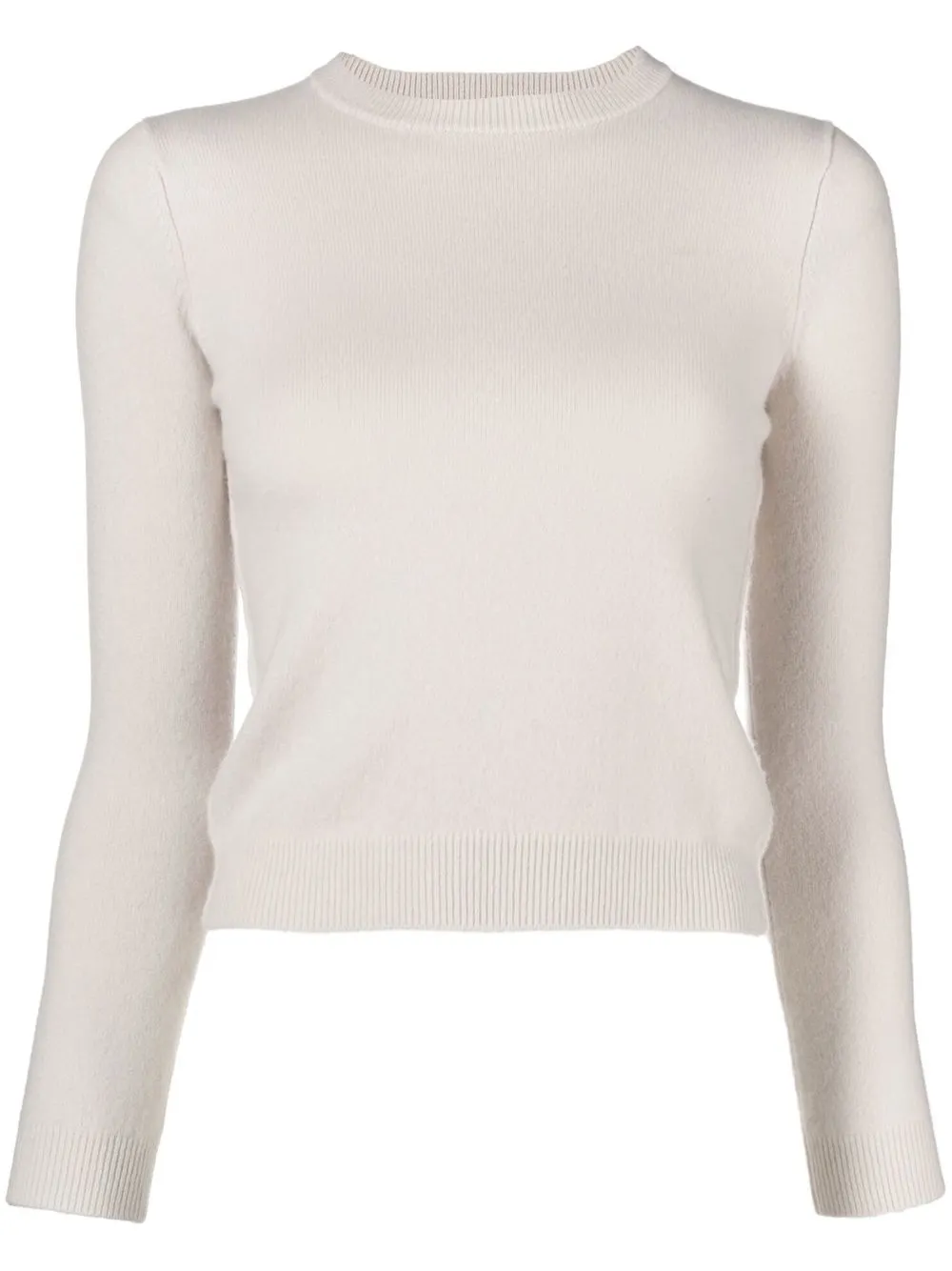 

extreme cashmere crew neck cropped sweater - White