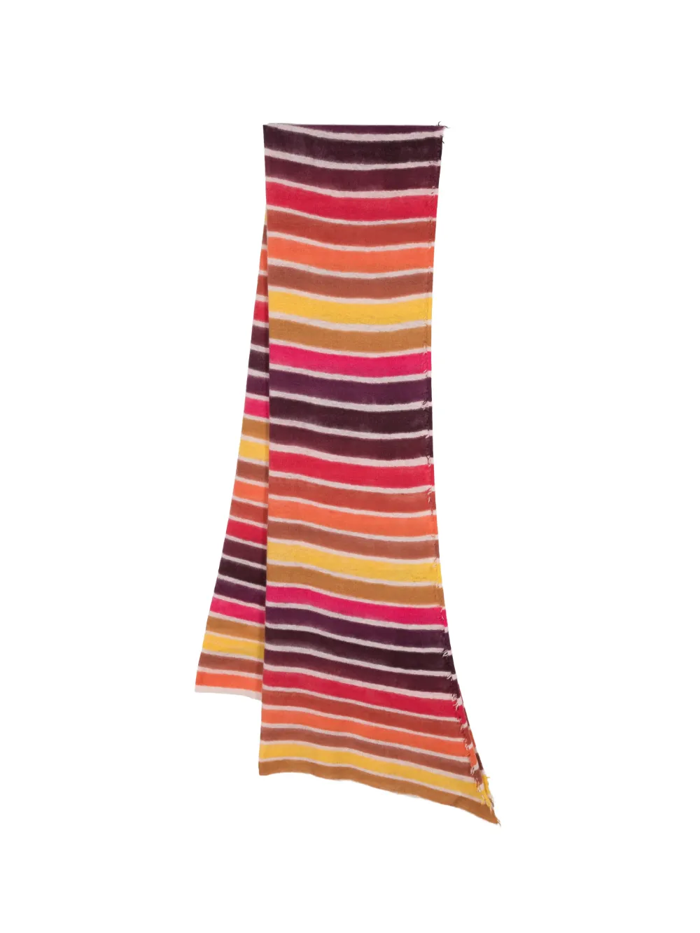 Stripe-Print Cashmere-Blend Scarf
