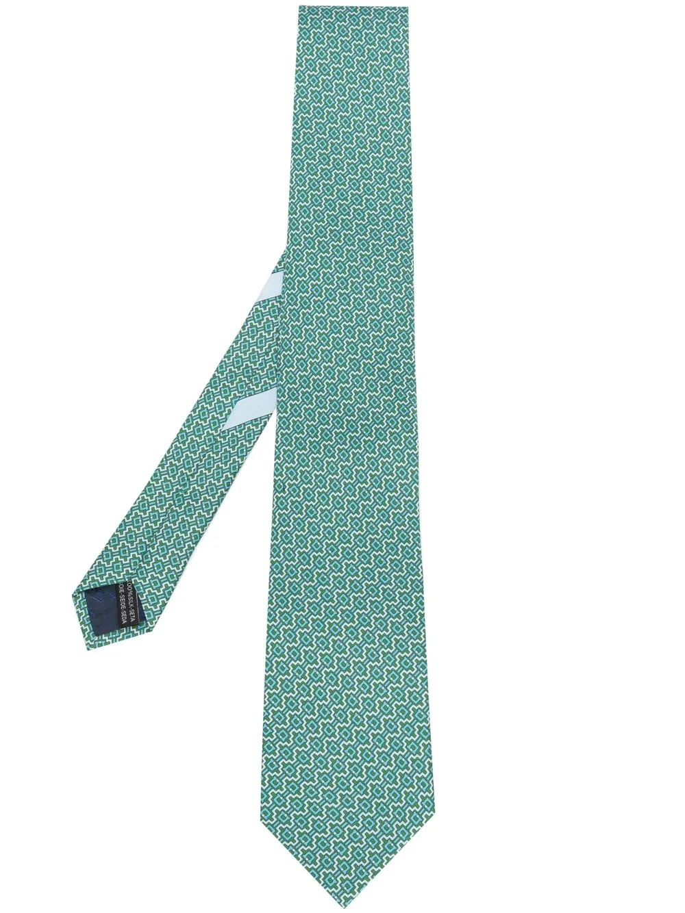 

Ferragamo Gancini-print silk tie - Green