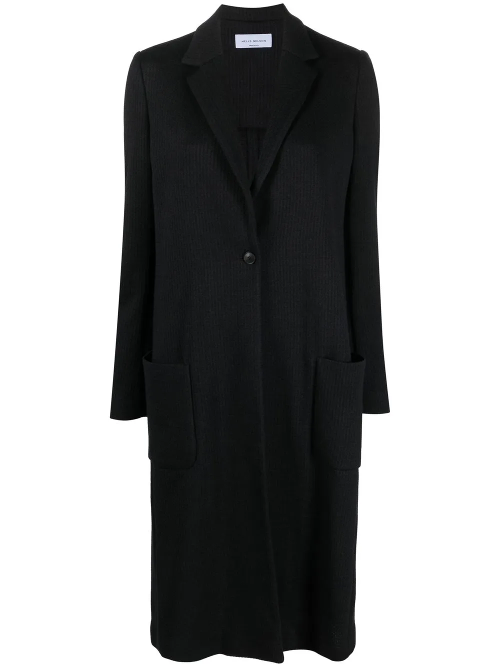 

NELLS NELSON single-breasted tailored coat - Black