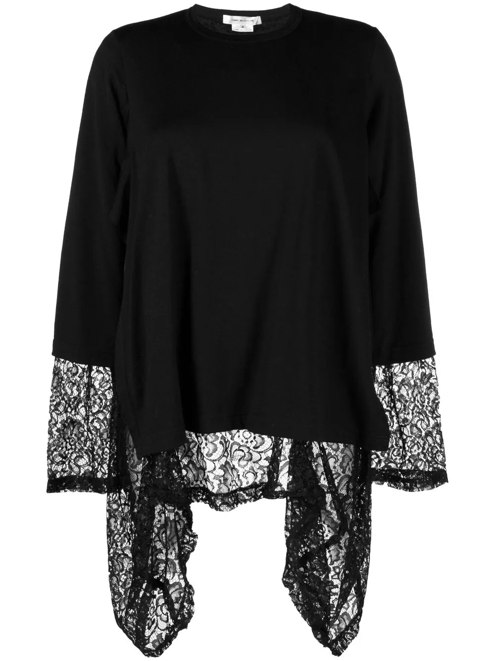 

Comme Des Garçons lace-trim long-sleeve top - Black