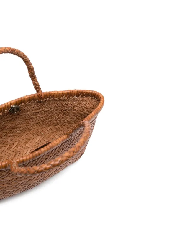 DRAGON DIFFUSION レディース かごバッグ MINI FLAT GORA Dragon Diffusion - Mini Flat Gora Black Woven Leather Bag