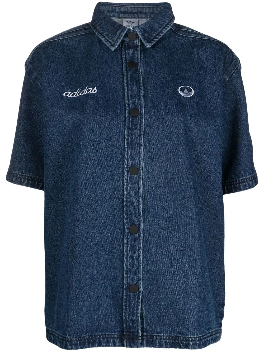 Adidas denim hot sale shirt