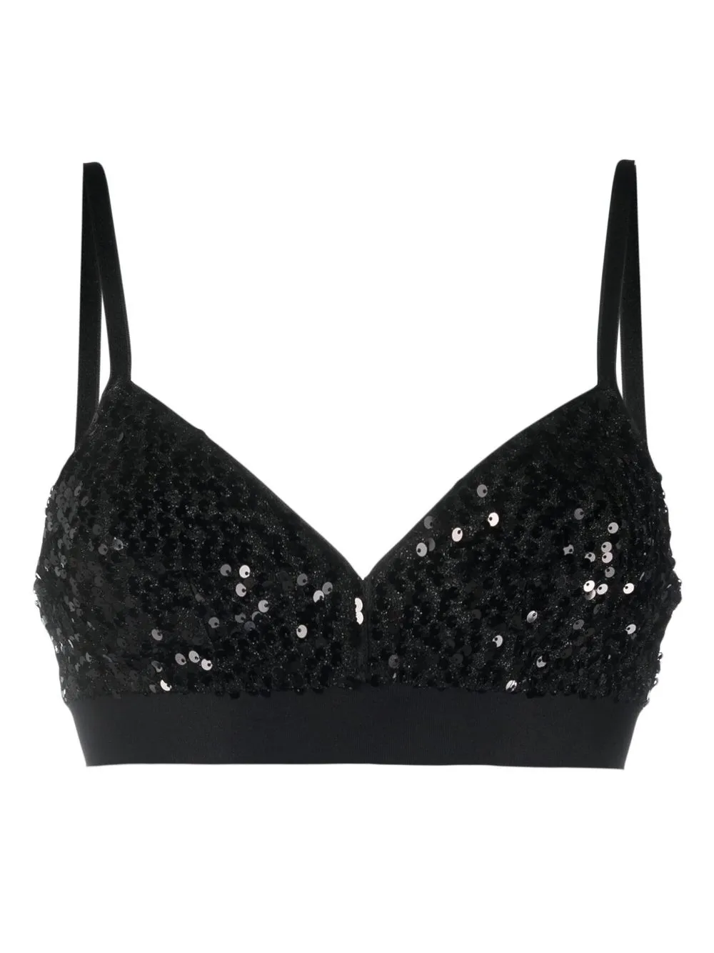 

Seventy sequin-embellished bra - Black