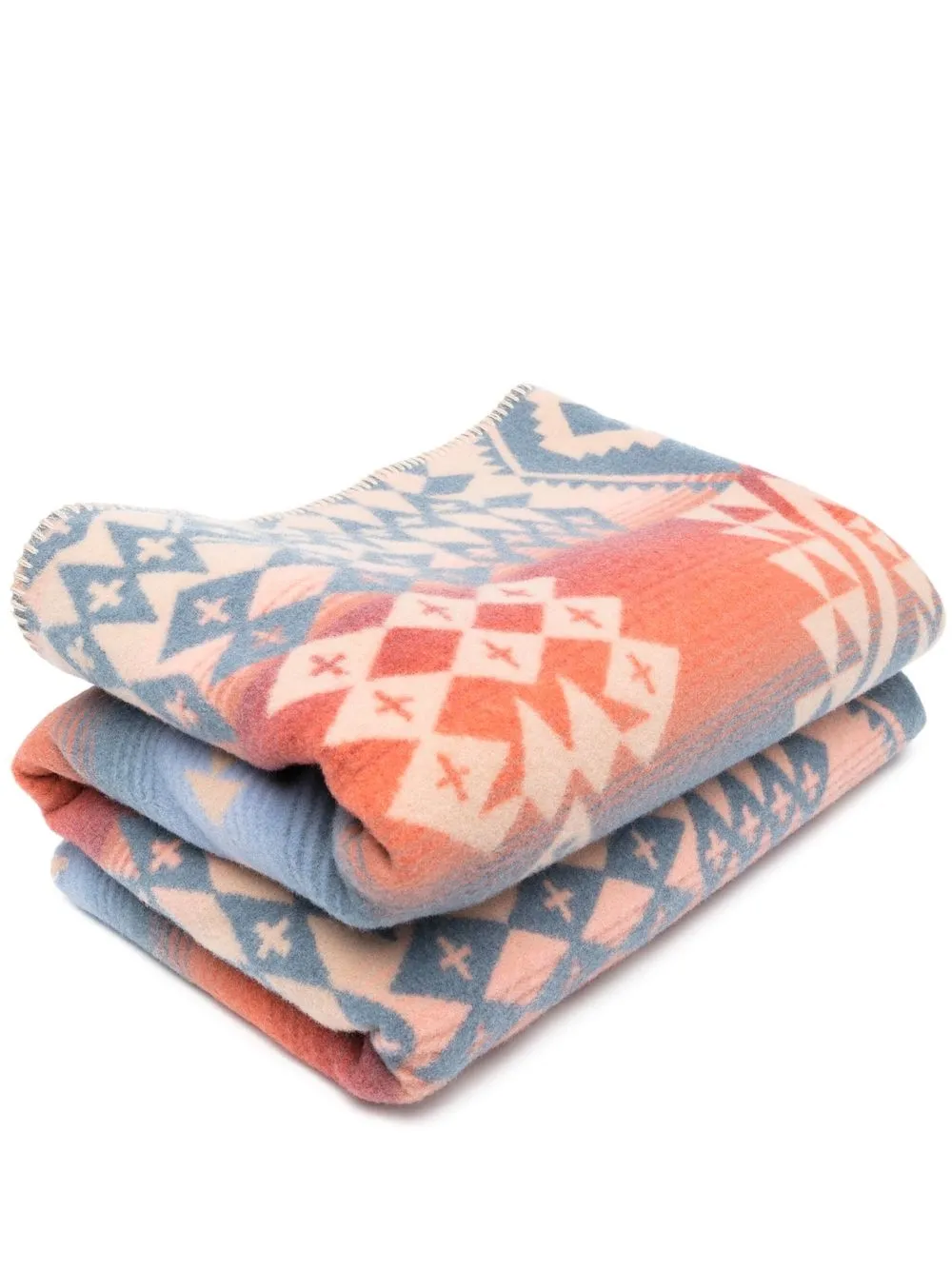 

Pendleton logo-patch patterned blanket - Red