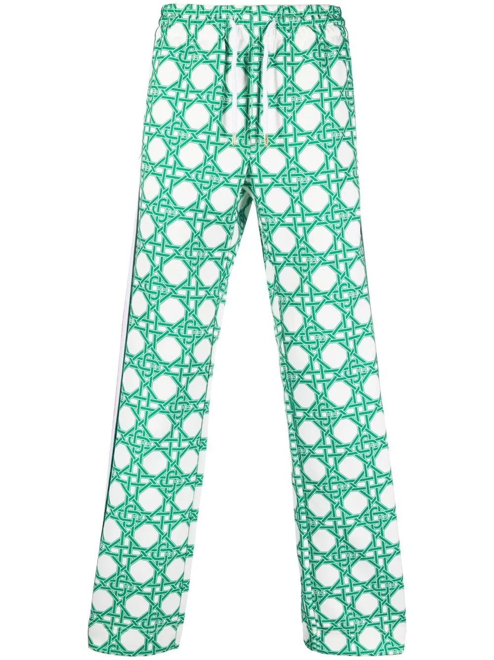 

Casablanca graphic-print straight-leg trousers - White