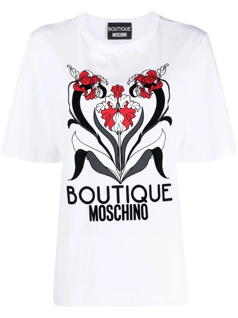 

Boutique Moschino playera con logo estampado - Blanco