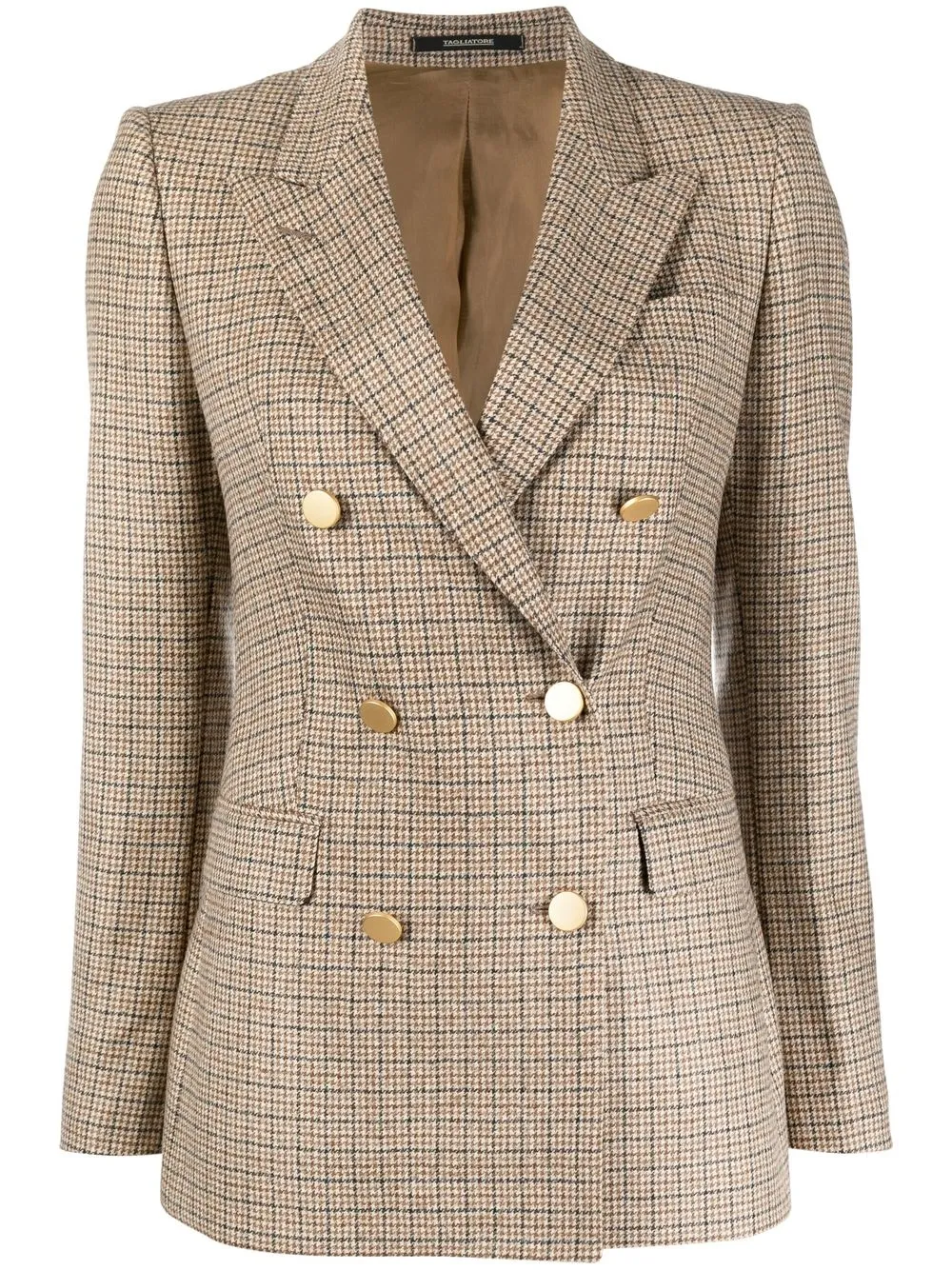 

Tagliatore houndstooth double breasted blazer - Brown