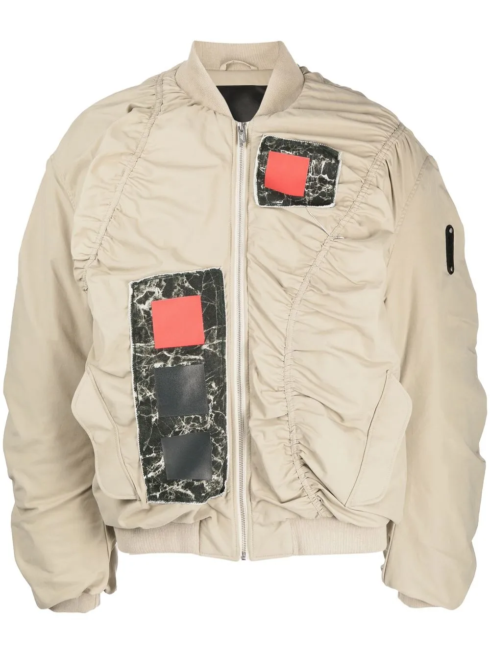 Shop A-cold-wall* Contrast-panel Bomber Jacket In Brown