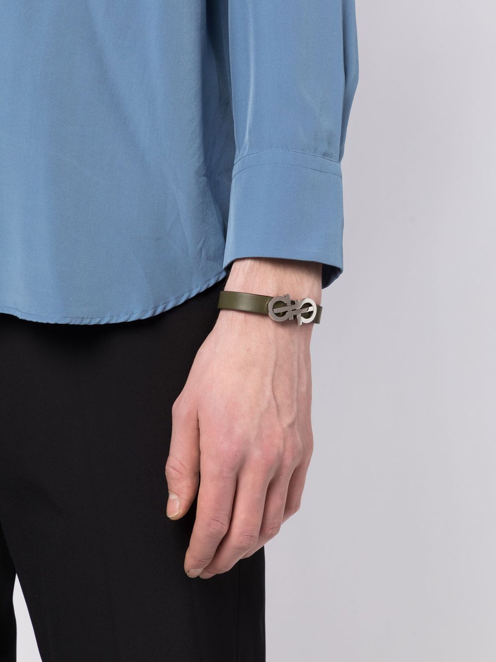 Ferragamo Armband met Gancini-plakkaat - Groen