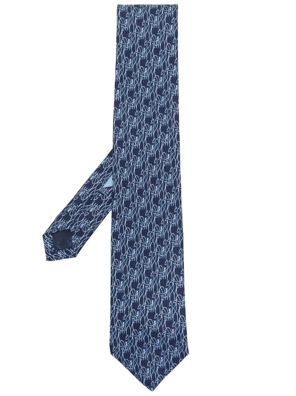 

Ferragamo patterned silk tie - Blue