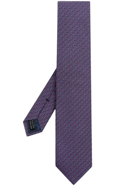Ferragamo Gancini-print silk tie
