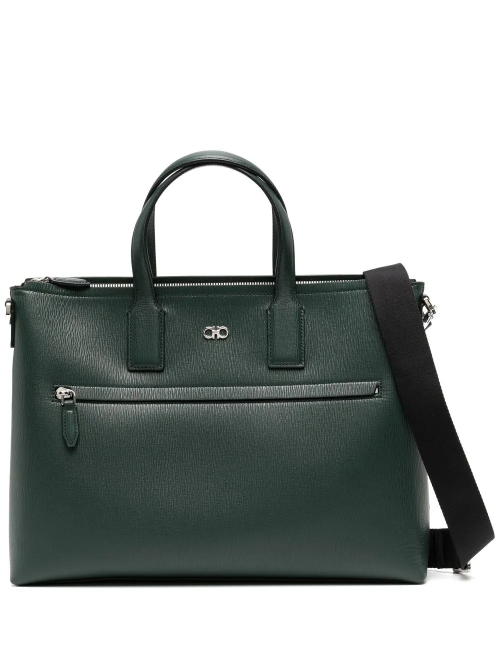 

Ferragamo maletín con placa del logo - Verde