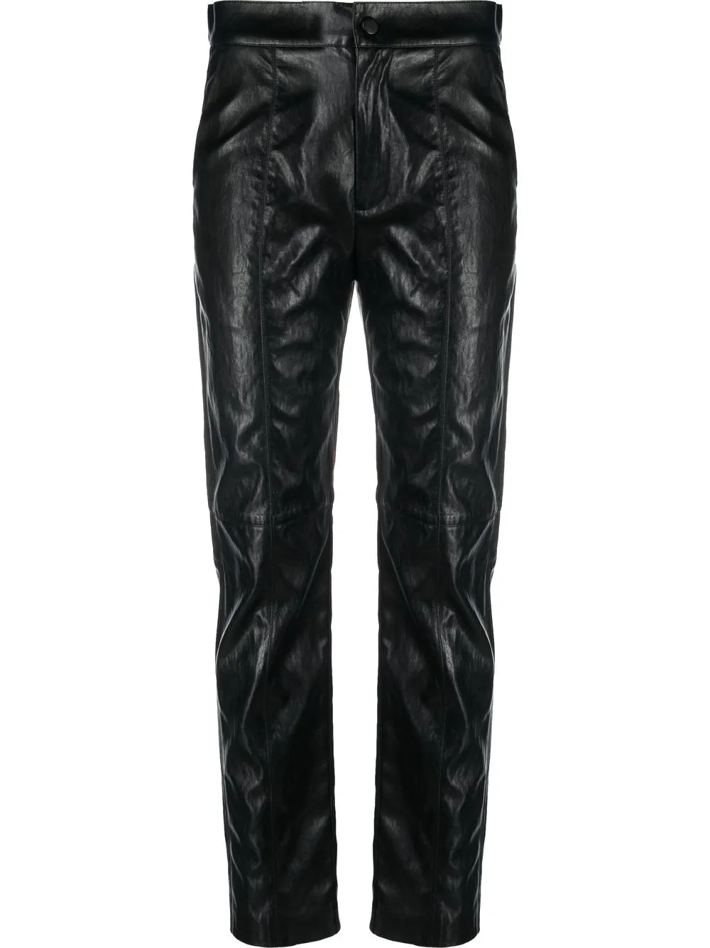 

TWINSET high-waisted faux-leather trousers - Black