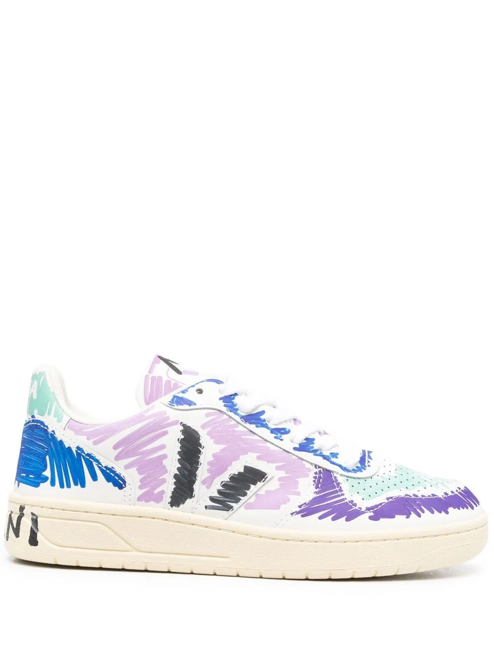 

Marni printed low-top trainers - White
