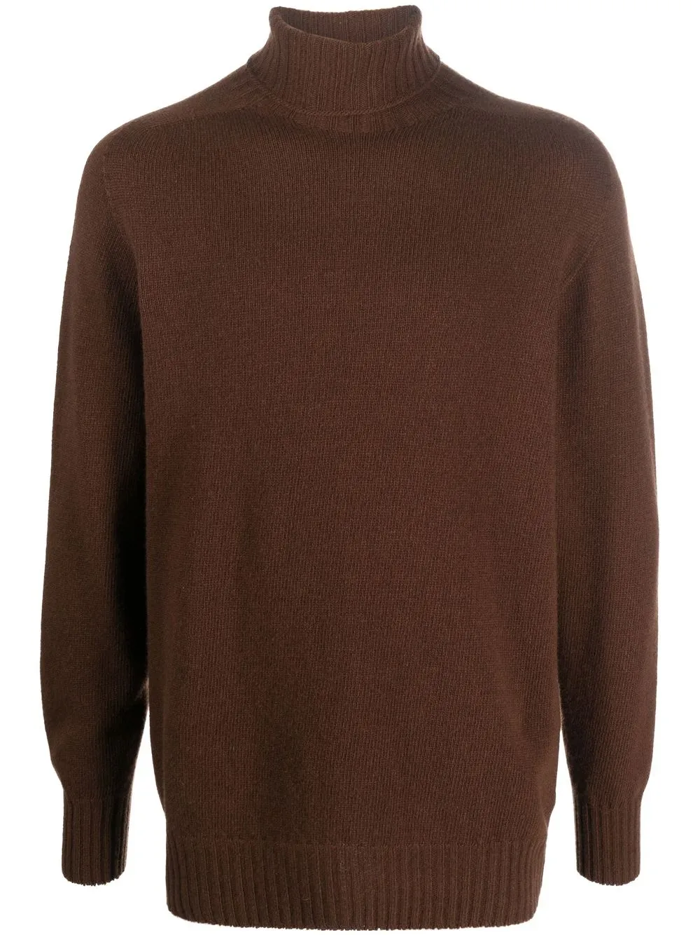 

Officine Generale roll-neck merino wool-cashmere blend jumper - Brown