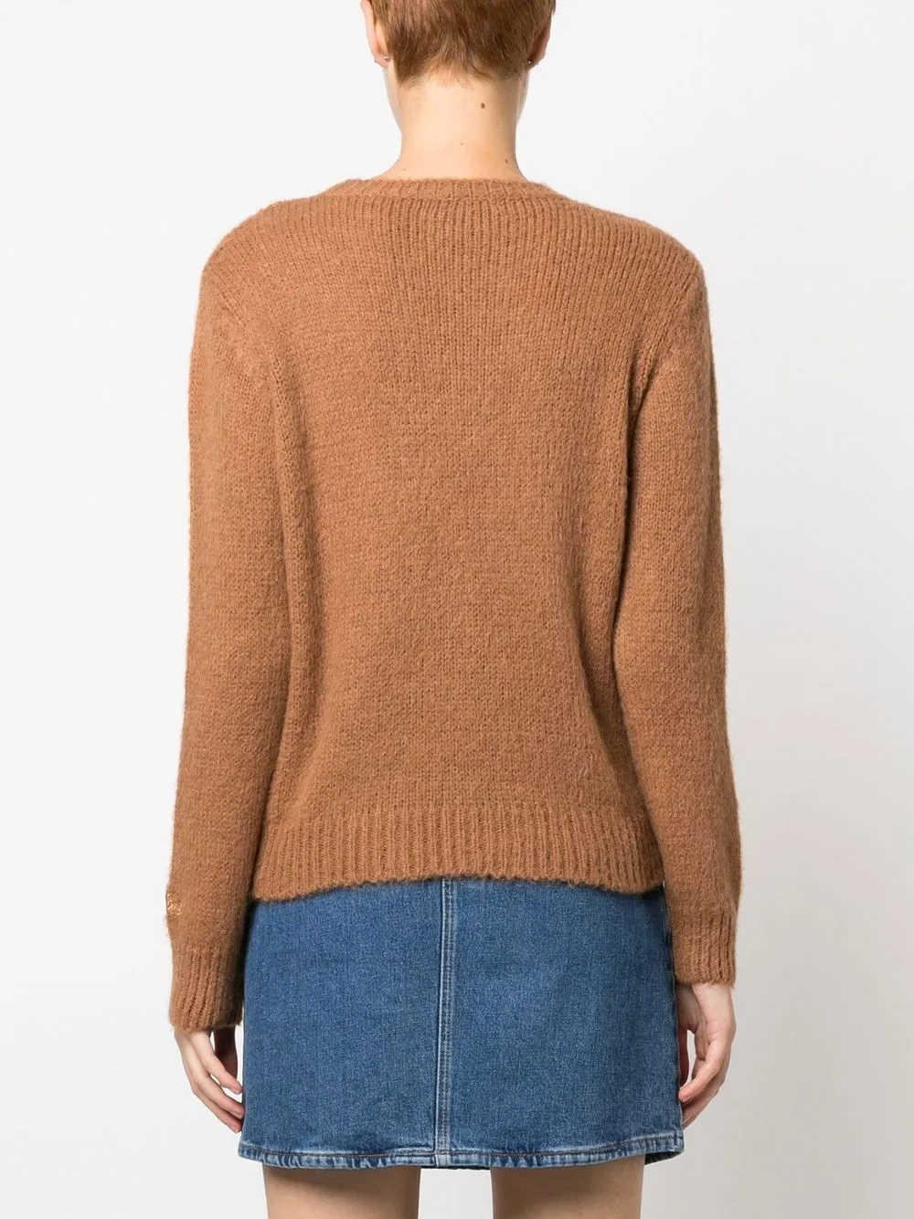 

MC2 Saint Barth slogan-embroidered crew-neck jumper - Brown