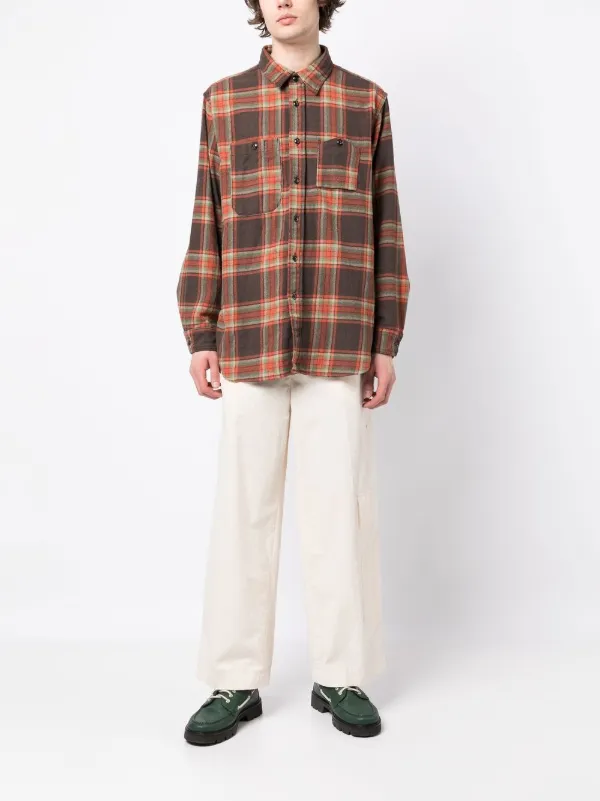 Engineered Garments plaid-patterned Flannel Shirt - Farfetch