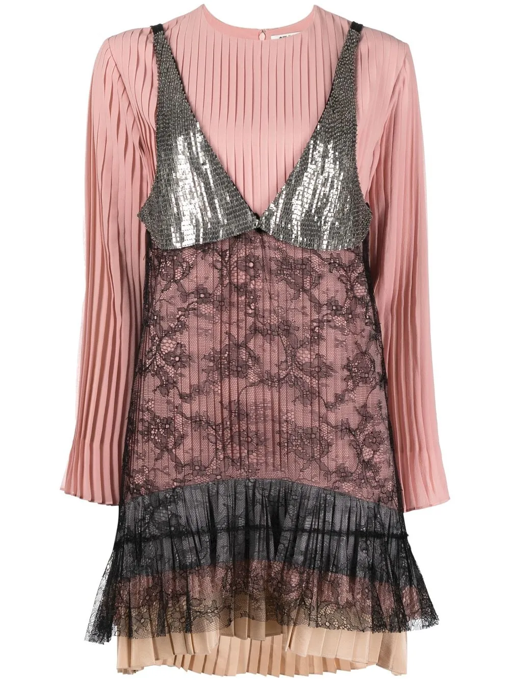 

Ports 1961 embellished double-layer dress - Black