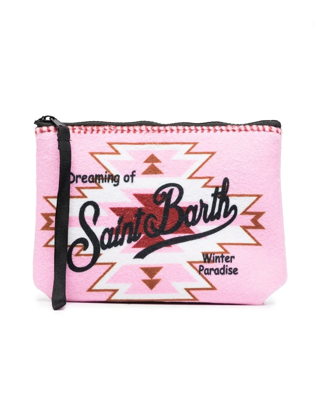 

MC2 Saint Barth Kids logo-print detail pouch - Pink