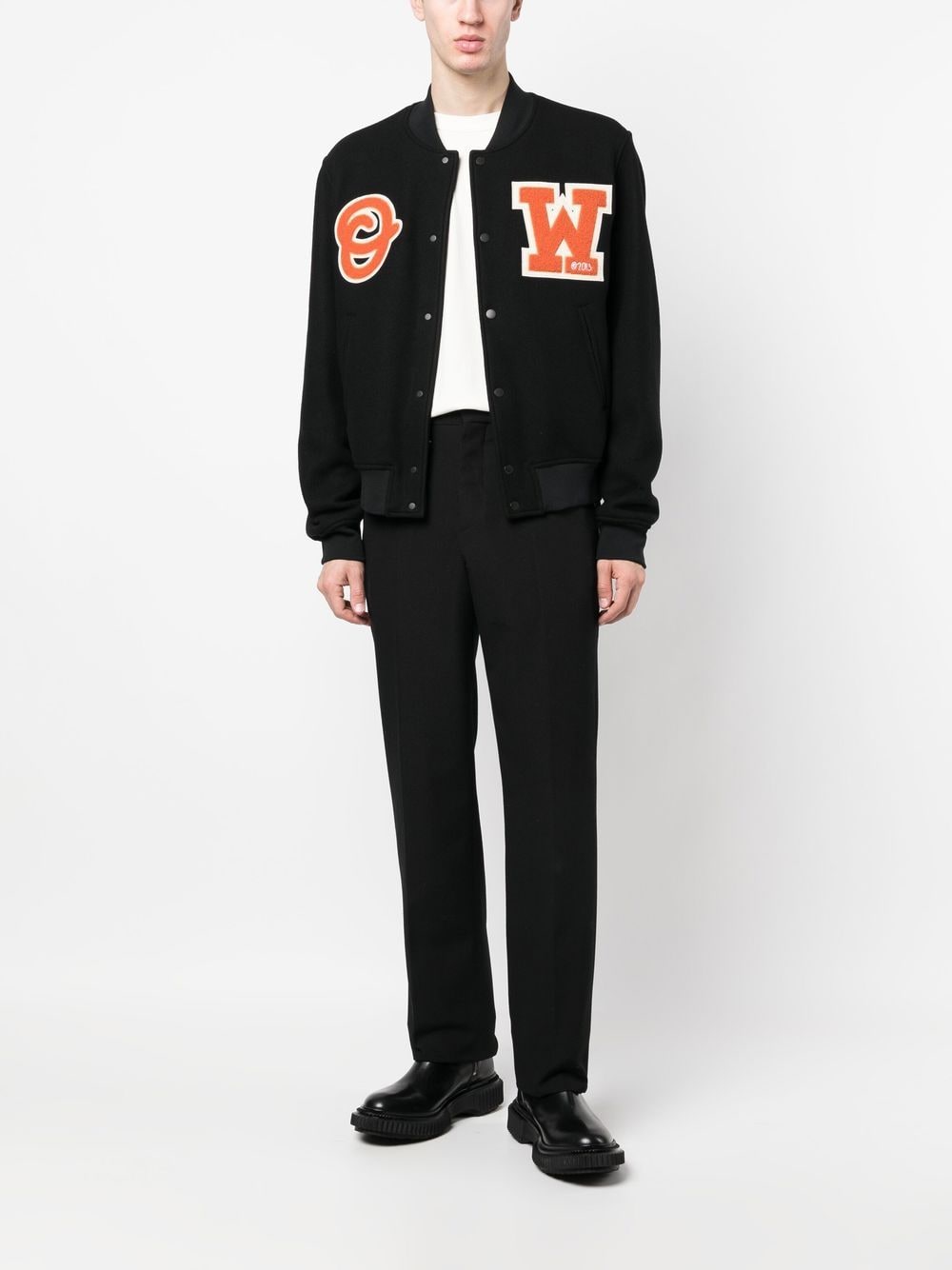 Collegejacke mit Patches  Off-White™ Offizielle Website