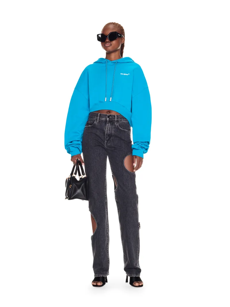For All Helv Crop Over Hoodie