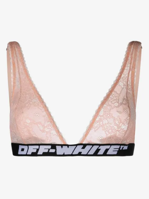 Off-White logo-jacquard triangle bra
