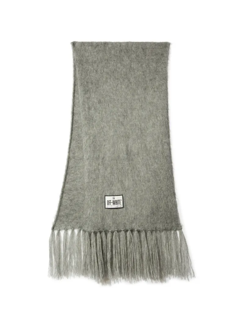 Wave Tag Mohair Scarf