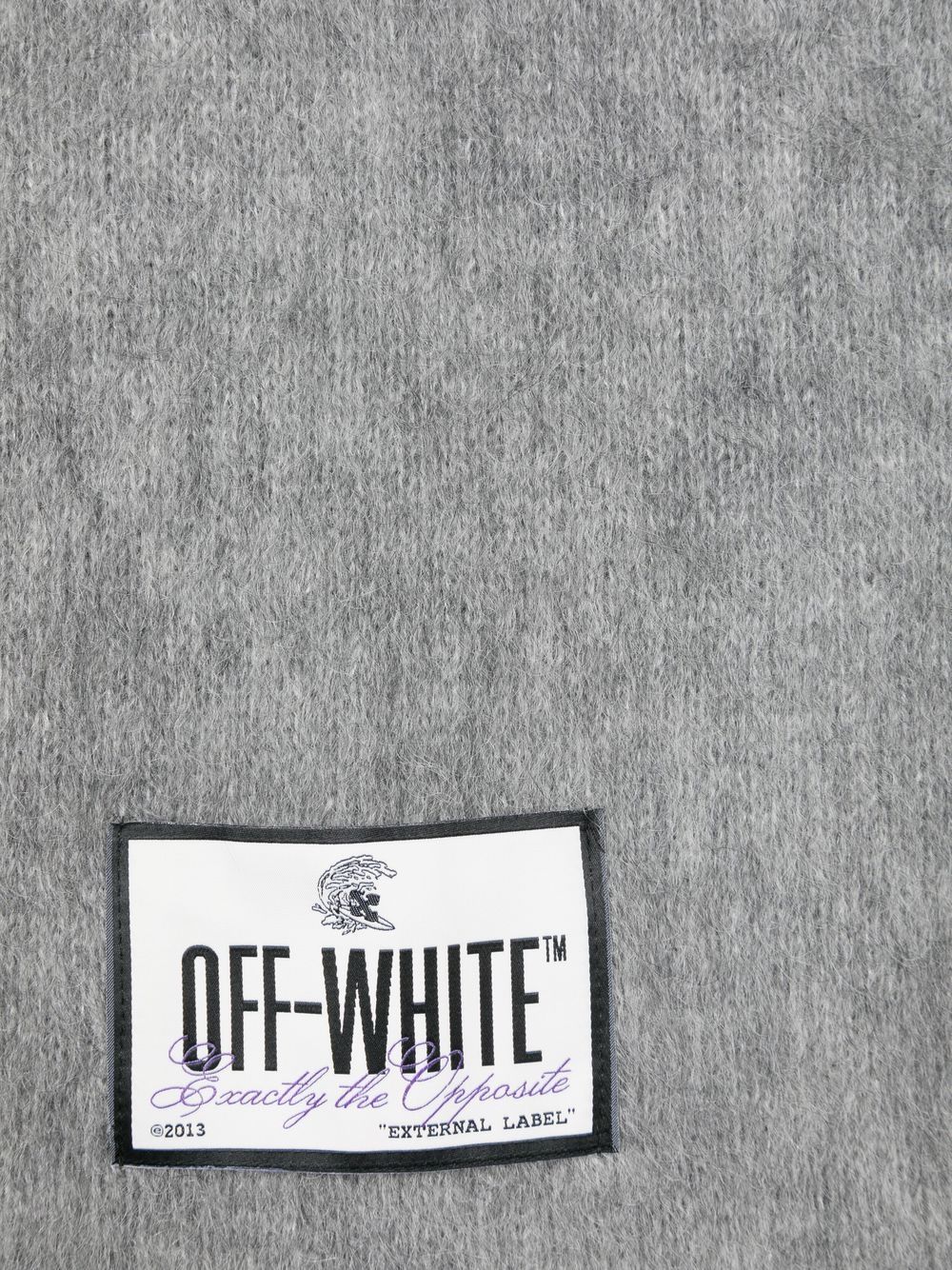 Off-White Sjaal met logopatch - Grijs
