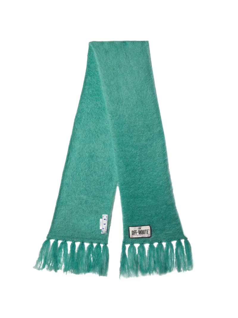 Label Mohair Fringes Scarf