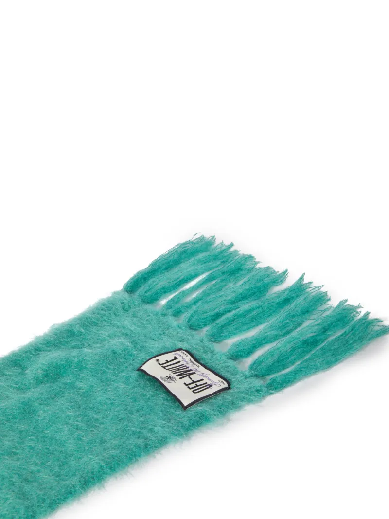 Label Mohair Fringes Scarf