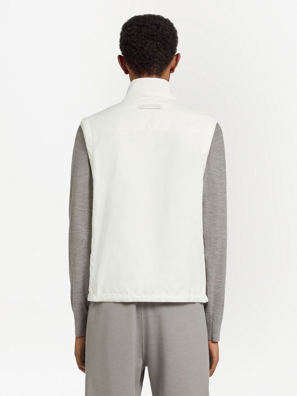 Shop Zegna Reversible Zip-up Vest In White