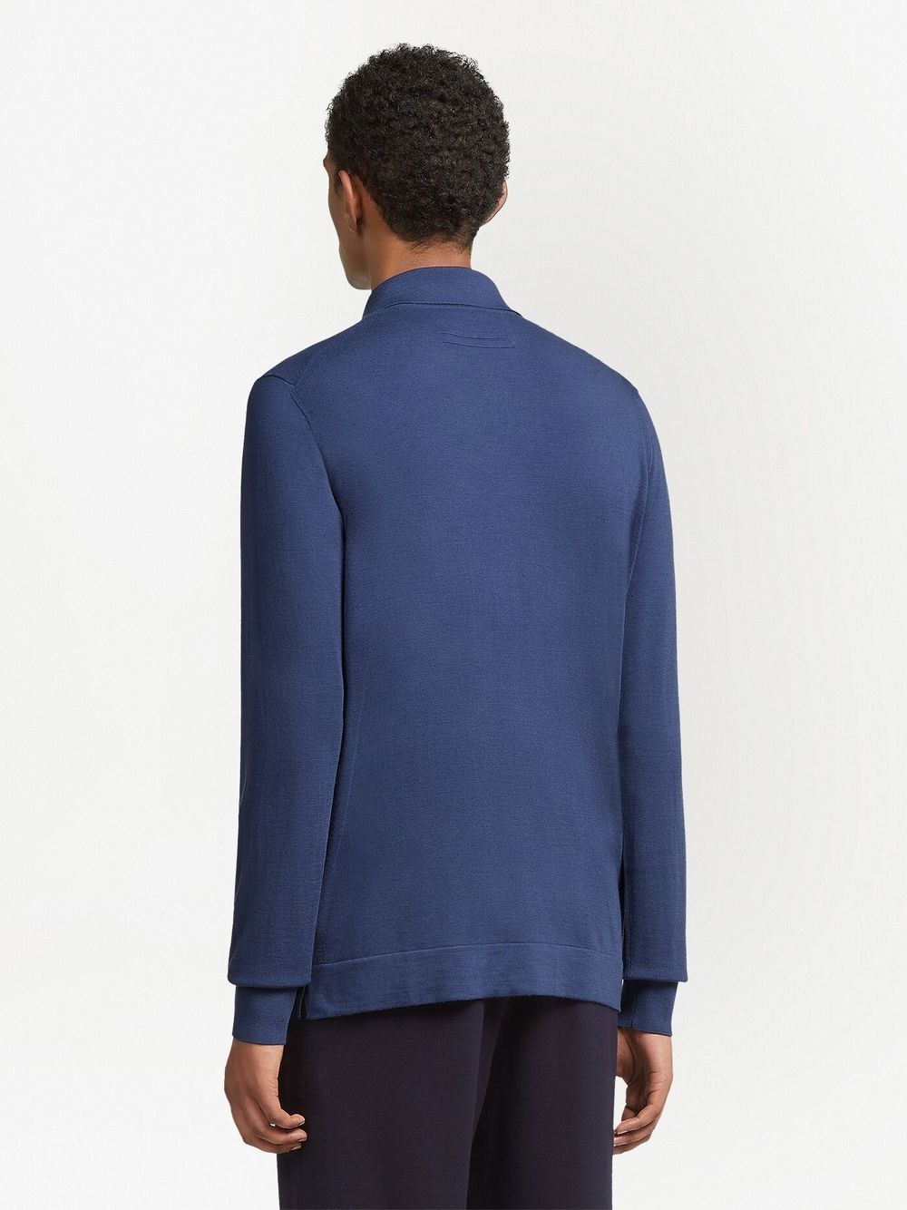 Shop Zegna 12milmil12 Wool Polo Shirt In Blue