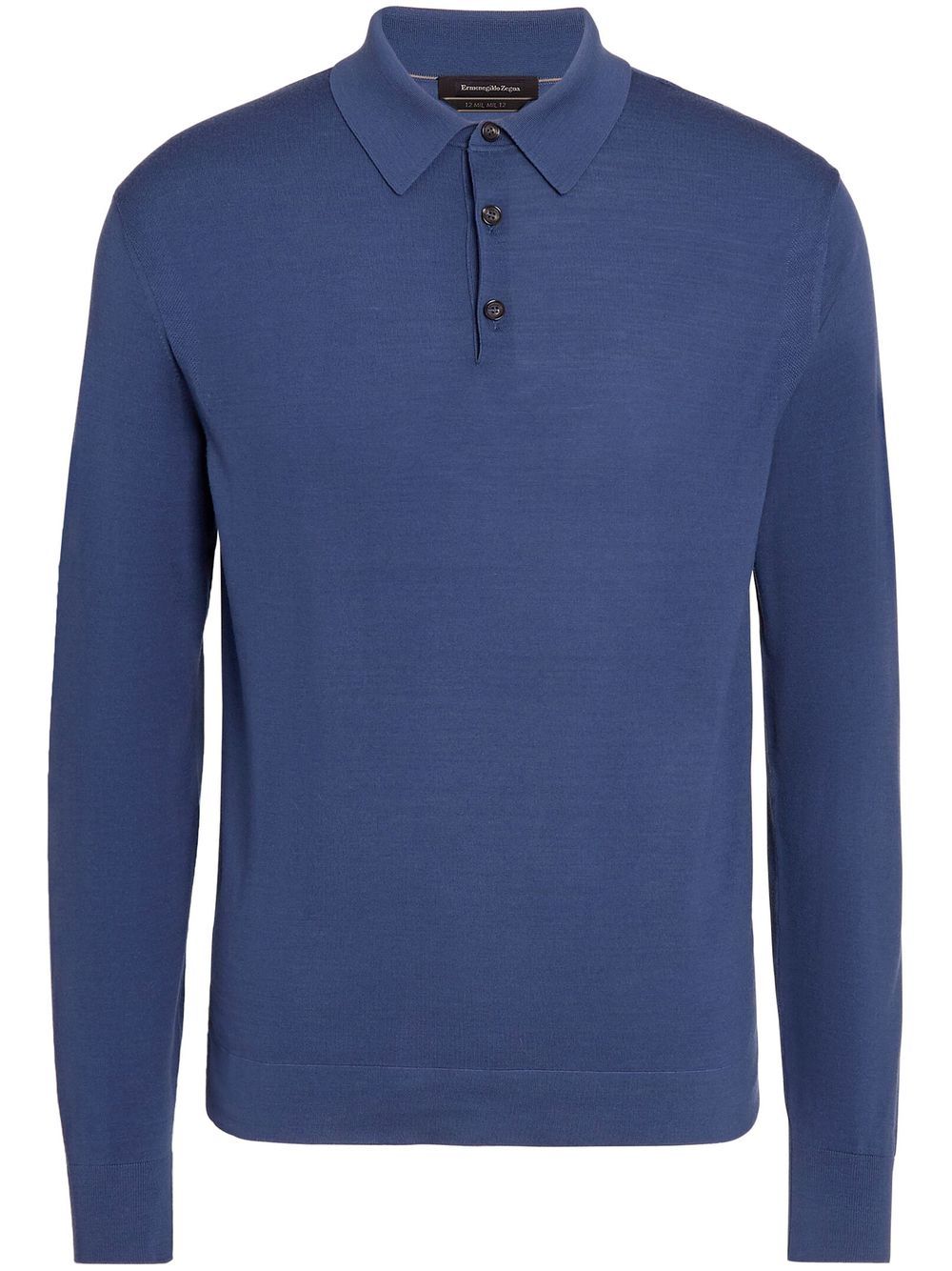 Shop Zegna 12milmil12 Wool Polo Shirt In Blue