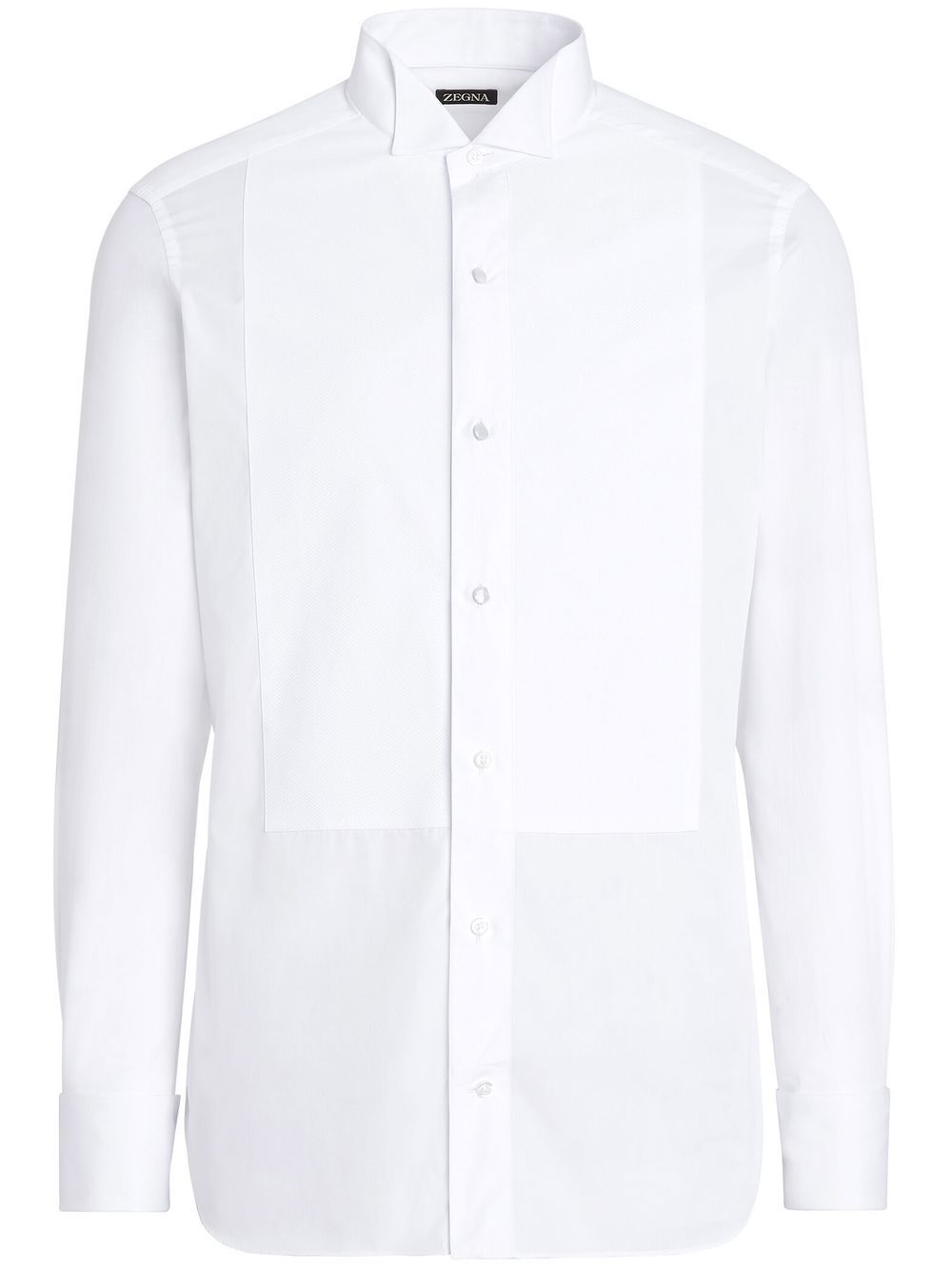 Zegna cotton tuxedo shirt - White