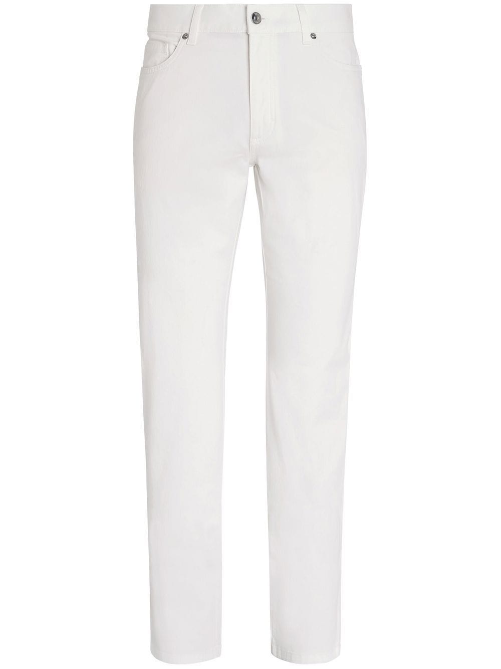 Shop Zegna Roccia Slim-fit Jeans In White
