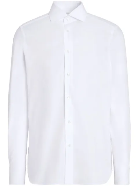 Zegna camisa de vestir con cuello italiano