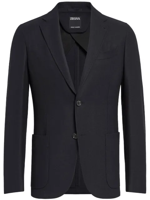Zegna single-breasted cashmere-wool blazer