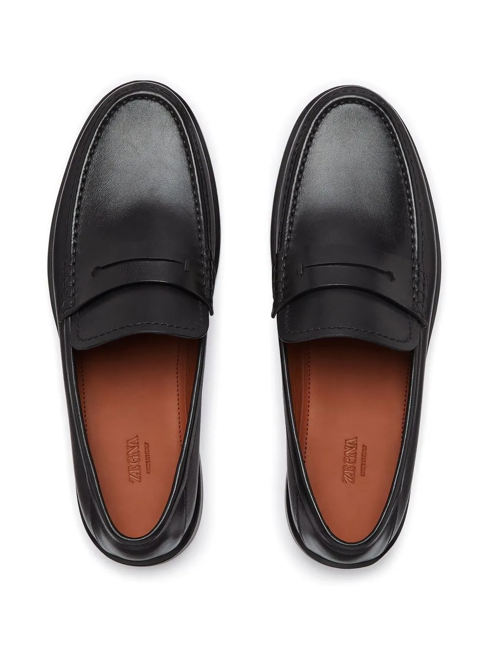 Zegna X-Lite leather loafers Black