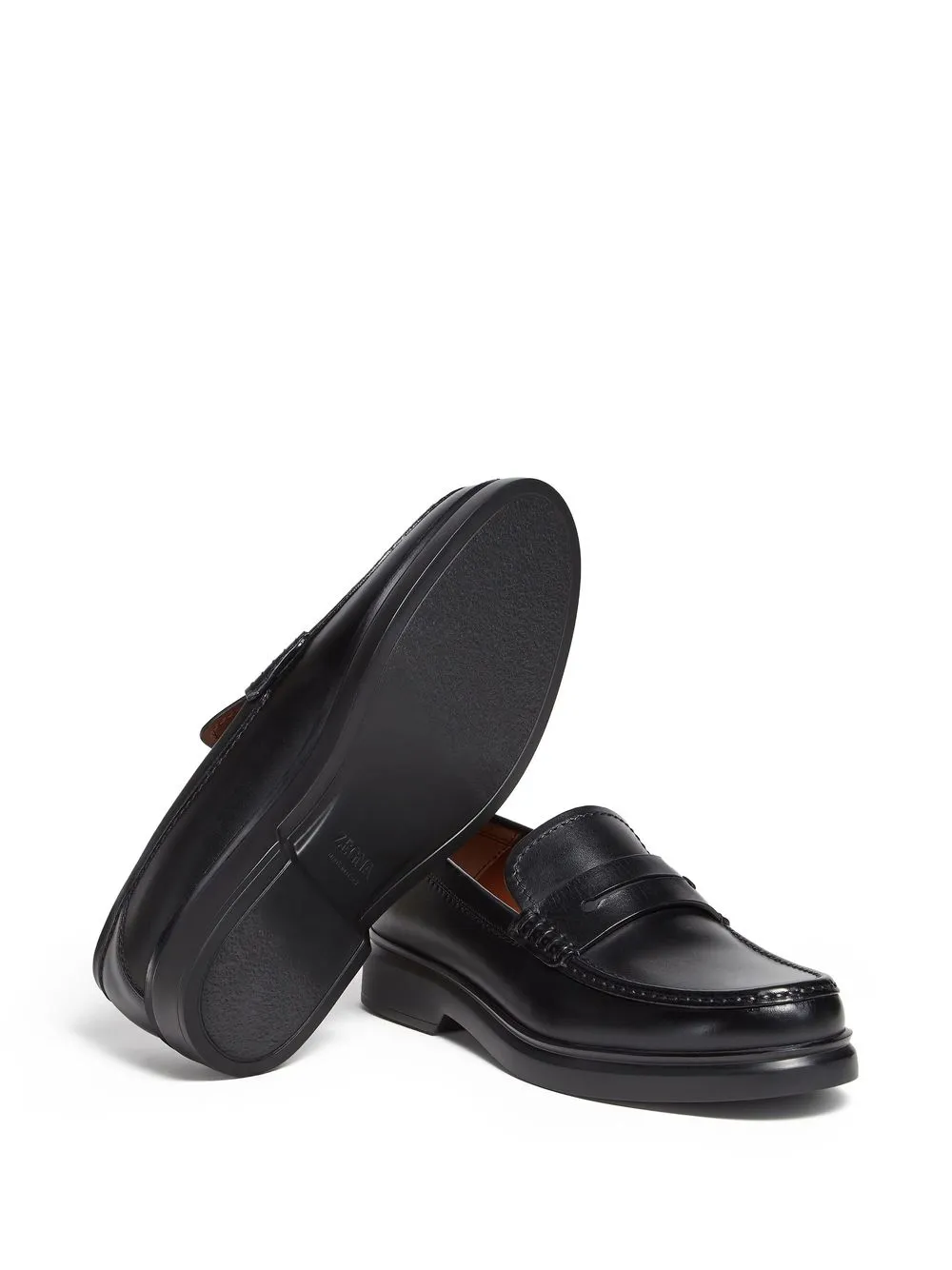 Zegna X-Lite leather loafers Black