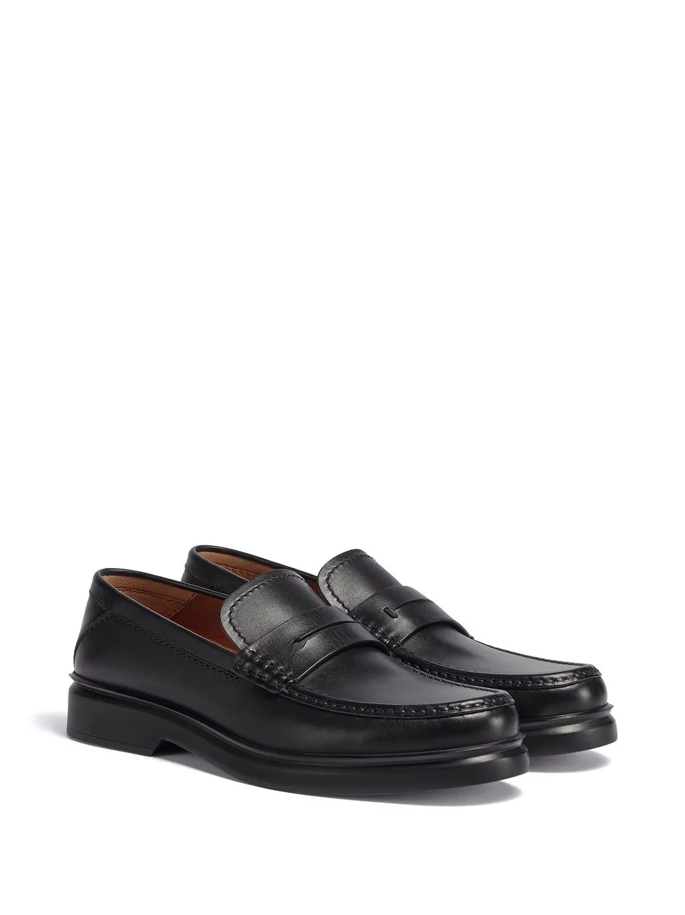 Zegna X-Lite leren loafers - Zwart