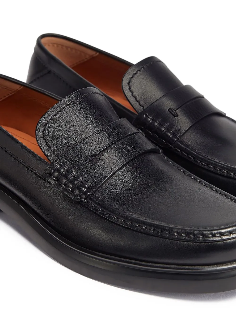 Zegna X-Lite leather loafers Black