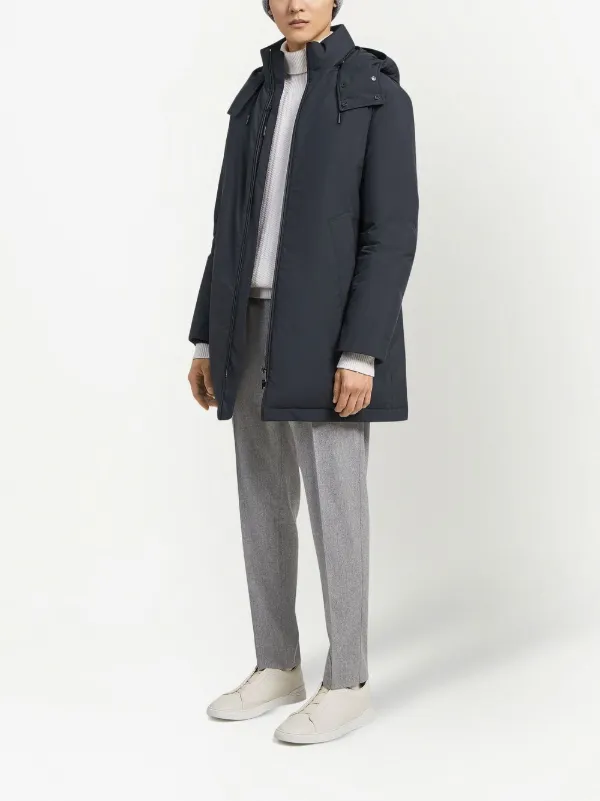 送料無料 店舗 Zegna JP FARFETCH | ブルー | パーカーコート Technical Stratos ジャケット・アウター