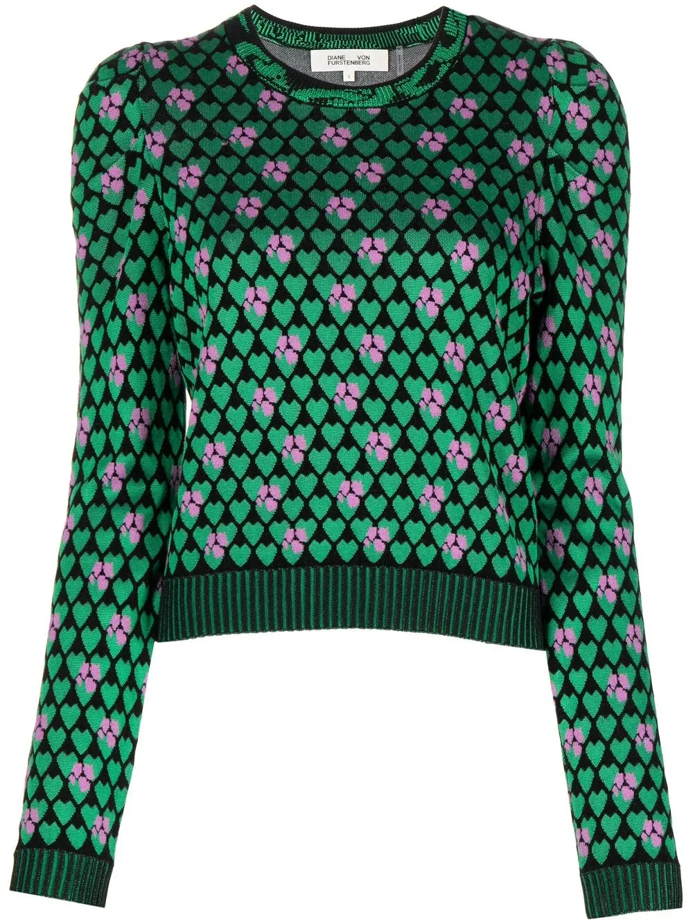 

DVF Diane von Furstenberg Roberta puff-sleeves jumper - Black