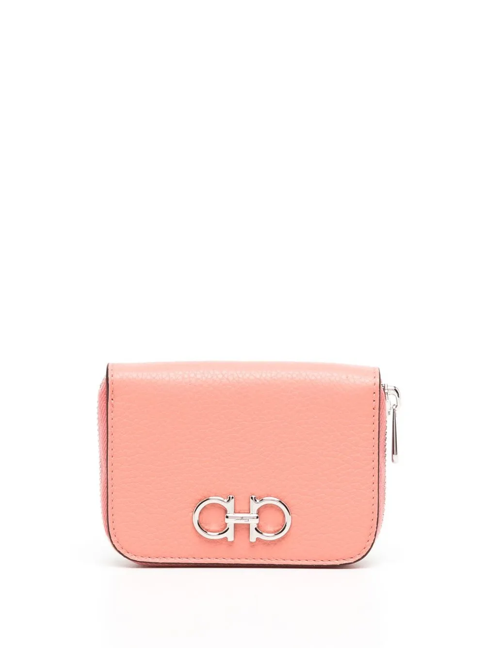 

Ferragamo Gancini-plaque leather wallet - Pink