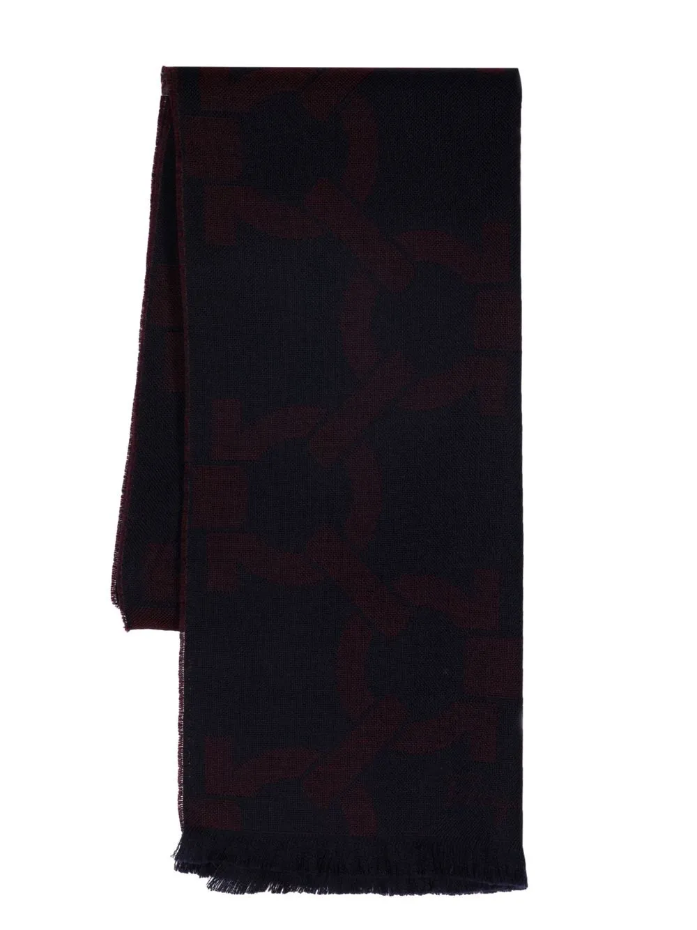 

Ferragamo Gancini-motif wool scarf - Blue