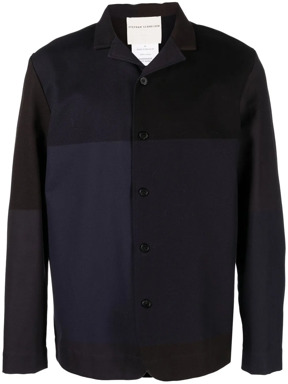 

Stephan Schneider colour-blocked denim shirt - Blue
