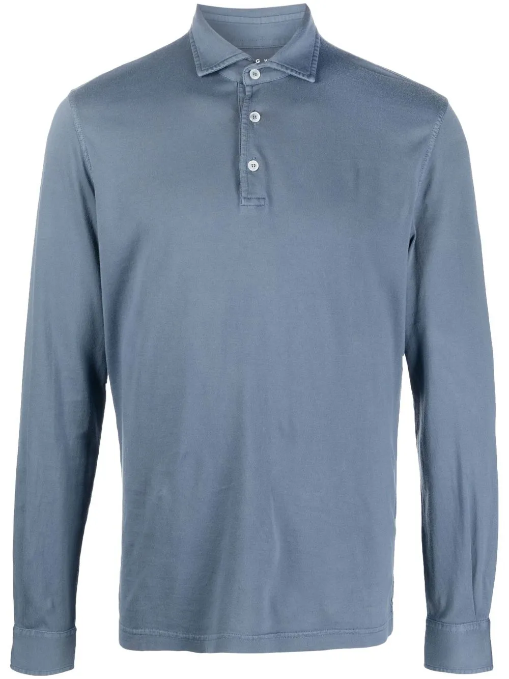 

Fedeli long-sleeve polo shirt - Blue