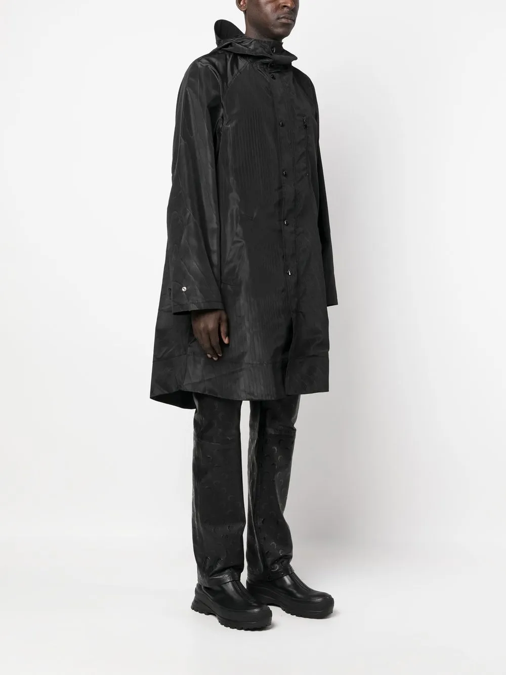 hooded logo-print windbreaker